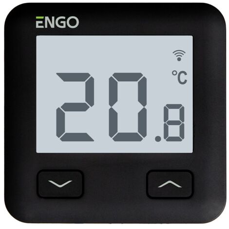 Régulateur de température Internet encastré ENGO E10-B, noir, 230 V