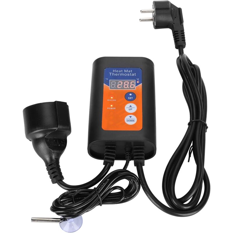 Régulateur de température numérique 1000W, Thermostat de chauffage polyvalent, prise ue 220V