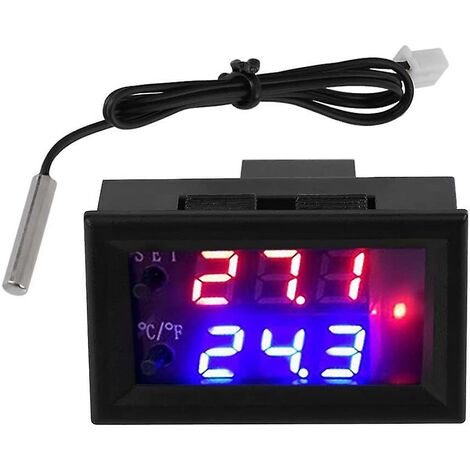 Régulateur de température numérique DC 12V Régulateur de température numérique universel avec capteur, plage de mesure de température: - 50 ℃ 110