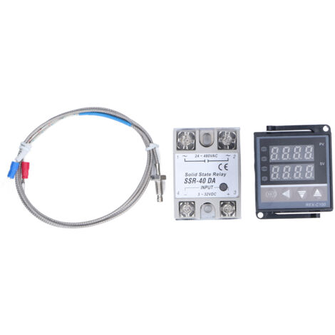 Régulateur de Température Numérique PID avec Relais à Semi-conducteurs et Sonde Thermocouple