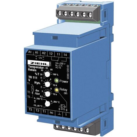 Régulateur de température Ziehl TR 111 T 224107.CO Pt100 -10 à +200 °C Relais 5 A 1 pc(s) Q04116