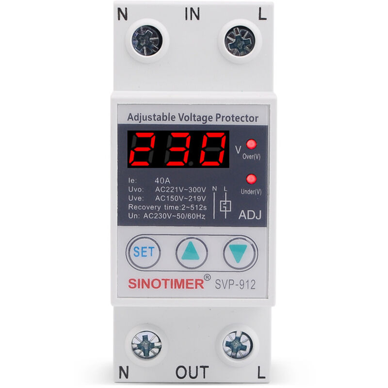Régulateur De Tension 230v,Relais De Protection De Tension,230 v Sous Protection Contre Les Surtensions Relais De Protection De Récupération Réglable
