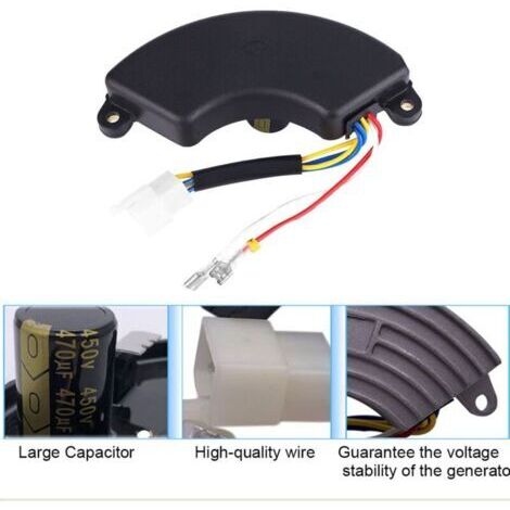 Régulateur de tension automatique universel Ej.Life 250V 470UF (AVR) pour générateurs de 5 à 6,5 kW.