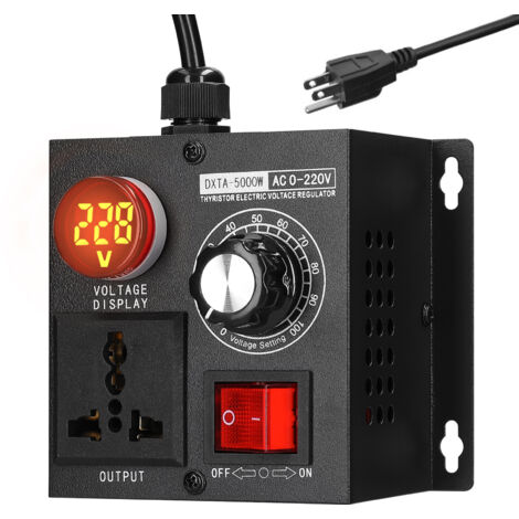 Régulateur de tension continu AC220V 5000W, contrôleur monophasé Variable Portable, ajusteur de température et de lumière