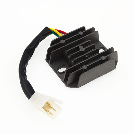 Régulateur de tension redresseur pour moto GY6 125 150, régulateur de tension de charge pour scooter, connecteur femelle à quatre fils en silicone