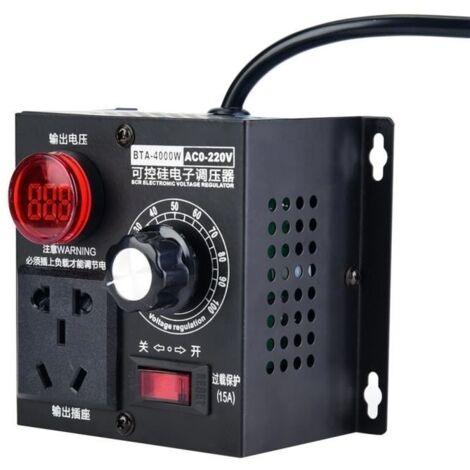 Régulateur de tension SCR 220V - Variateur de vitesse - Prise universelle - 2 ans de garantie