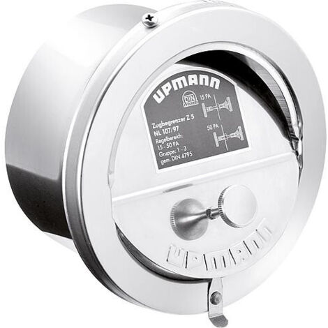 Regulateur de tirage V2A avec raccord arrondi 130 mm