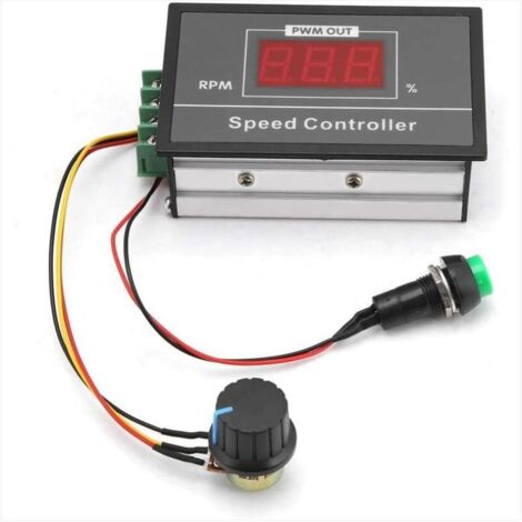 Régulateur de Vitesse - Moteur à Courant continu 12V 24V Gouverneur 6-60V 36V 48V 30A PWM DC Régulateur de Vitesse du Moteur de démarrage Interrupteur d'arrêt