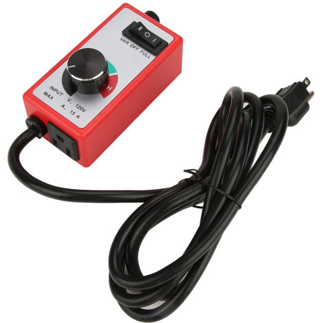 Régulateur de Vitesse Variateur 120V pour Ventilateur de Routeur et Moteur Électrique Rhéostat Rouge