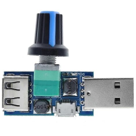 Régulateur de Vitesse Ventilateur USB DC 4V-12V pour PC - Contrôleur Moteur Multi-Vitesses