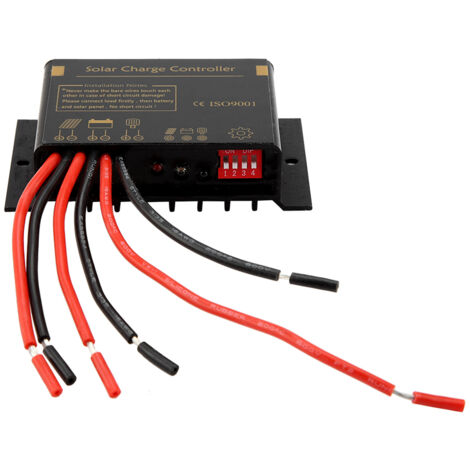 Régulateur Solaire de Rue Contrôleur de Charge Solaire Imperméable et Durable Protection Sécurisée Système 12V/24V Matériau Plastique + Élément Électronique Dimensions 8.5x5x2cm Couleur Argent Nouveau