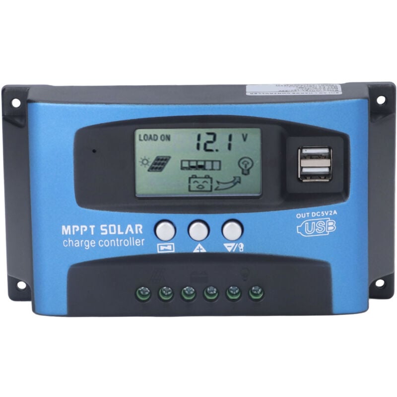 Contrôleur de Charge solaire 12V 24V, mppt, chargeur de panneau photovoltaïque, contrôleur intelligent de lampadaire led, 40A