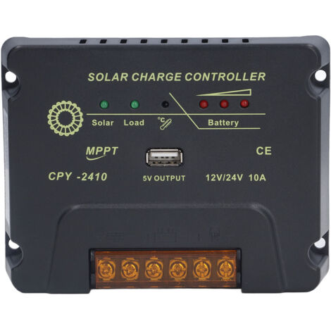 Régulateur Solaire MPPT 10A 12V/24V Auto-Adaptatif pour Pompes à Eau Industrielles