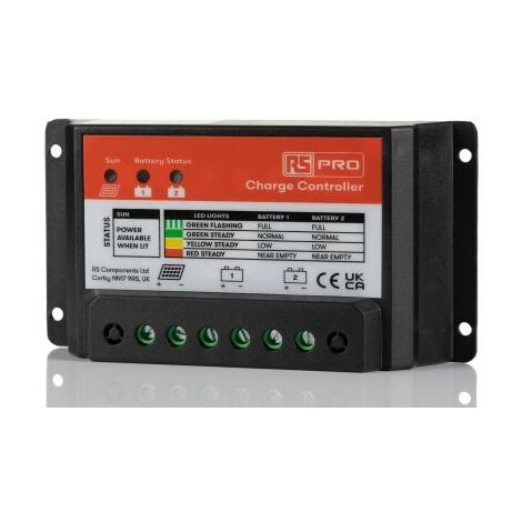 Régulateur solaire RS PRO, tension du panneau solaire 12 V, 24 V ( Prix pour 1 )