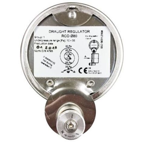 Régulation des fumées CE DN 100 Régulateur de tirage