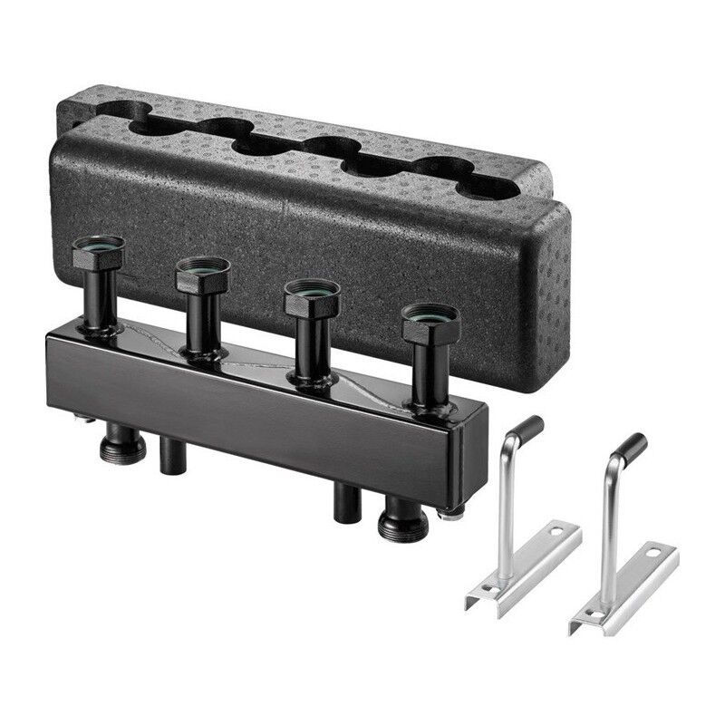 Oventrop - Bloc de Répartition Acier DN25 Pour 4 Circuits de Chauffage Avec Isolation Thermique - 1351584