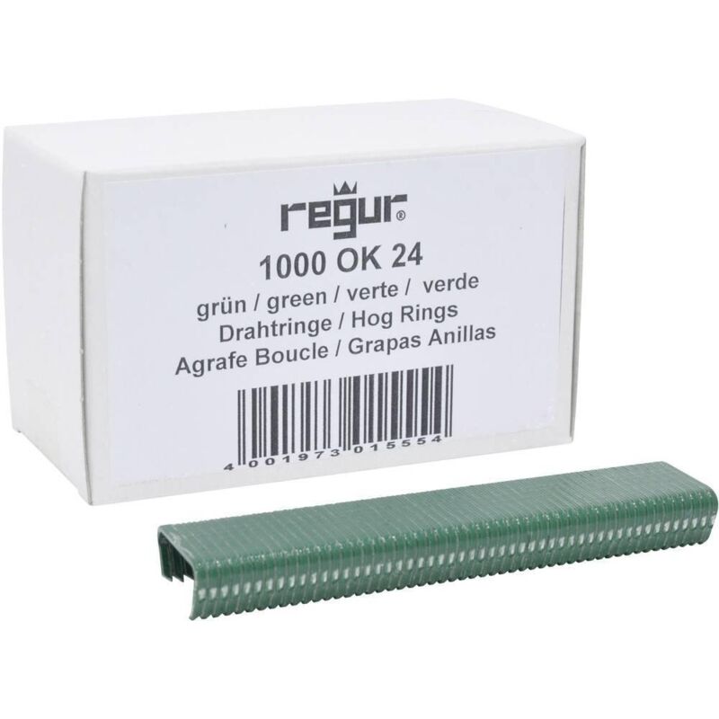 Regur Anillas D verde metal 10x100 mm paquete 1000