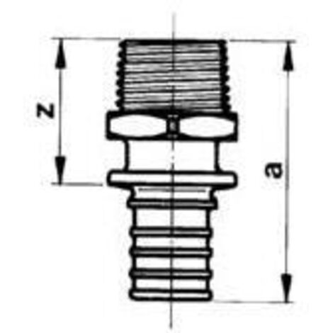 Rehau GZ - 25x1 Rautherm raccord laiton argenté