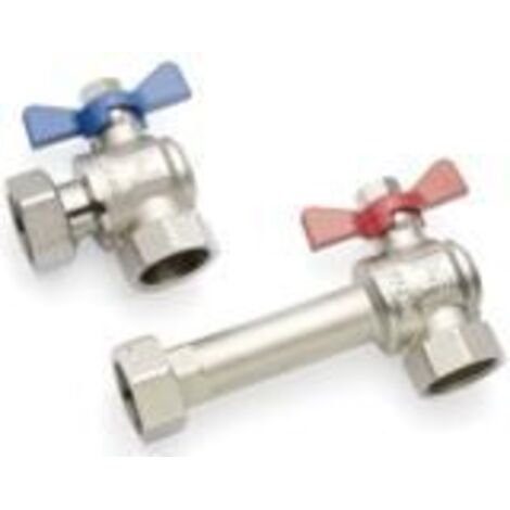 Rehau REHAU Jeu de robinets Ă bille d'angle G1 pour HKV/HKV-D/HLV acier inoxydable 13152241001