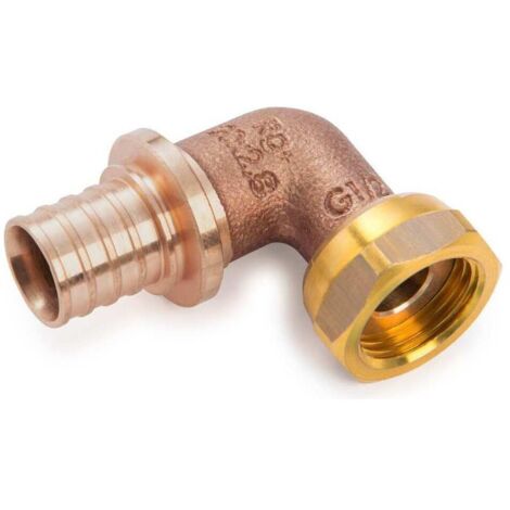 Rehau Winkelübergang Rautitan RXplus, 16mm x G 1/2", Rotguss