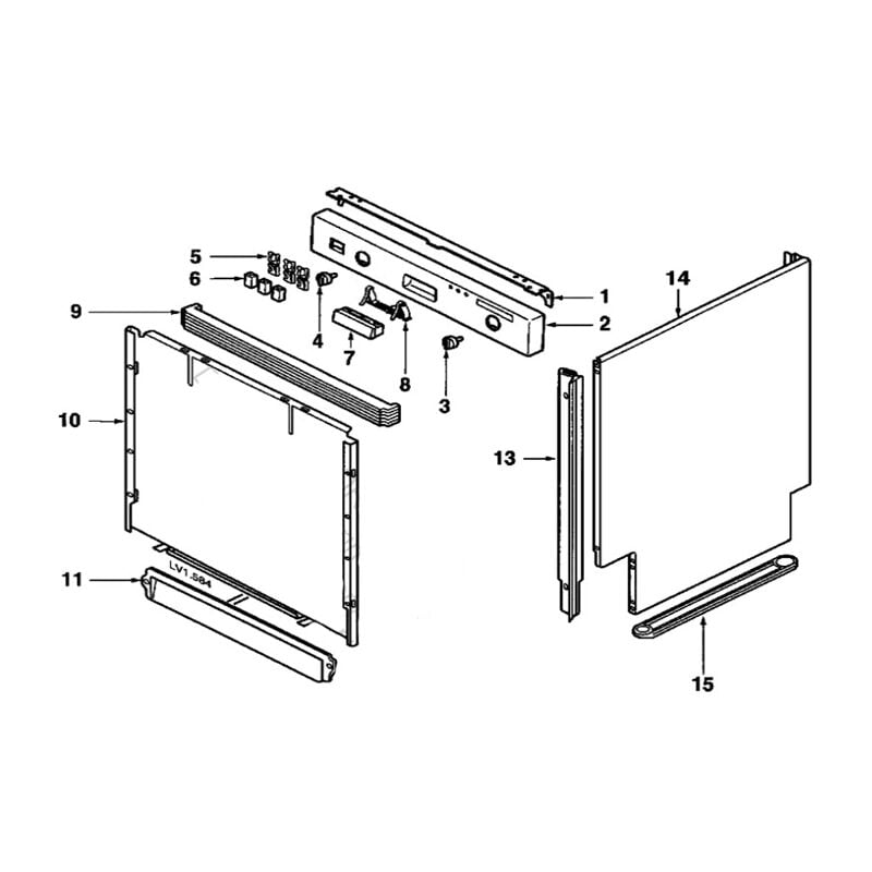 Brandt - rehausse brune rep 9 pour lave vaisselle 31X5886