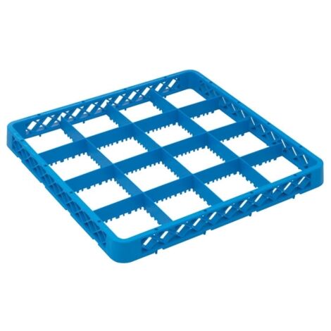 Réhausse Casier de Lavage 500 x 500 x 45mm - 16 Compartiments - Bleu - Matériel CHR Pro