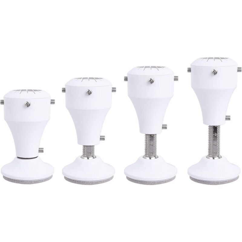 Rehausse de meuble, réglable en hauteur 7-10 cm, blanc (4 pièces)
