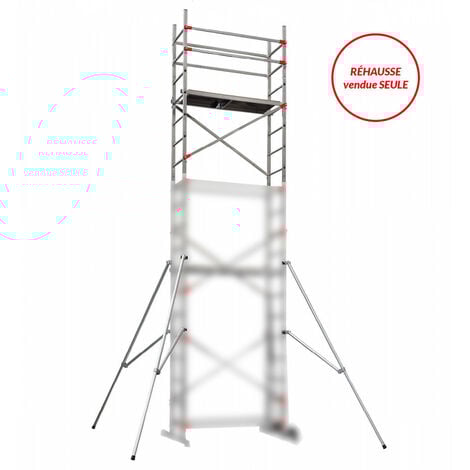 Réhausse échafaudage roulant pour escalier avec montage rapide 4,8m/6,8m Hailo Fast & Lock 7