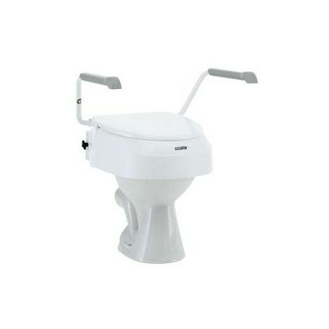 Réhausse WC Rehausseur wc réglable hauteur Avec abattant et accoudoirs ajustables Mod. Aquatec 900
