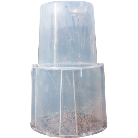 Lot de 3 réhausses cloches Modul'o 35 cm – Protection contre insectes et UV – Épaisseur 1.5 mm – Livré avec 6 piquets de fixation – Pouss Vert