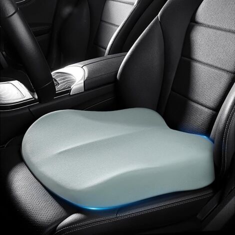 Rehausseur auto - 1 pièce - Mousse à mémoire de forme - Soutien du coccyx et des lombaires - Convient pour la conduite et le bureau - Bleu (Bleu Tiffany [Augmente la hauteur de 6 à 9 cm])