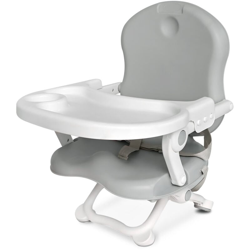Rehausseur Chaise Bébé pour Enfants de 6 mois à 3 ans (15 kg), Chaise haute Bébé Pliable, avec Fermeture Compacte, Plateau Amovible