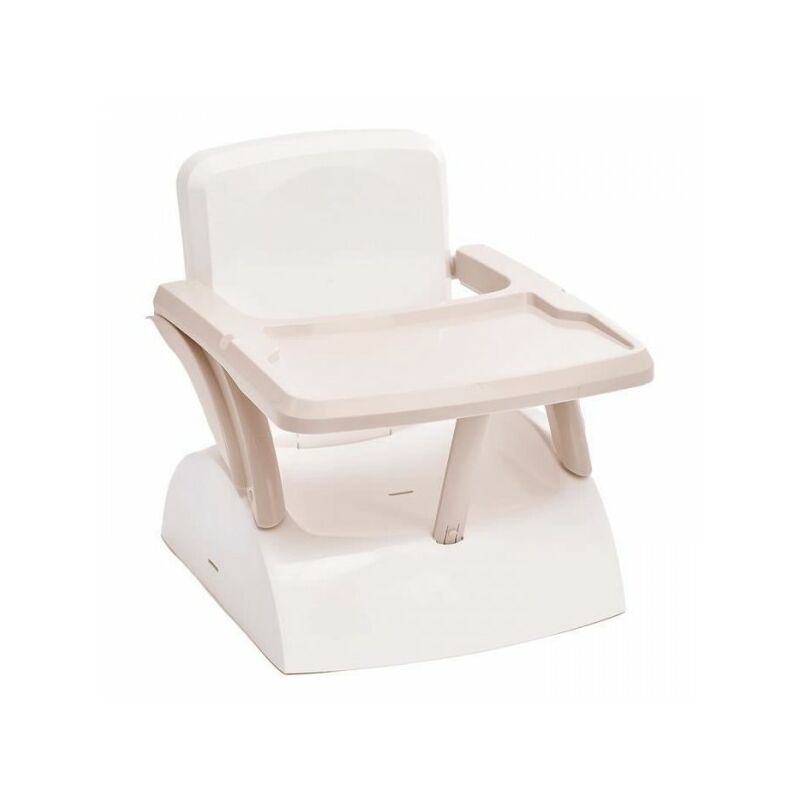 Rehausseur de chaise enfant 2 en 1 Thermobaby yeehop - 6-18 mois - Harnais sécurité 3 points - Tablette amovible - Marron glac