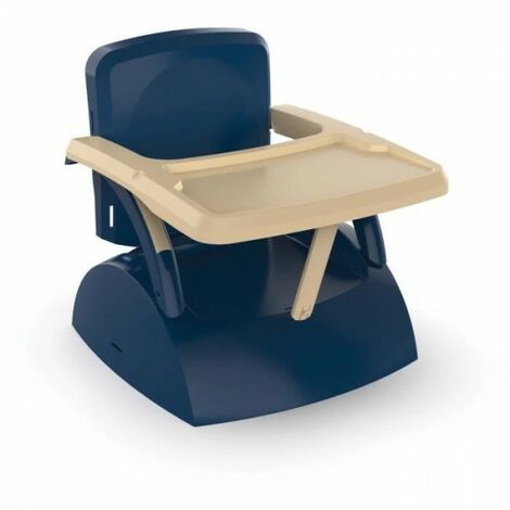 Rehausseur  de chaise enfant 2 en 1 THERMOBABY YEEHOP - Harnais sécurité 3 points - Tablette amovible - Bleu océan