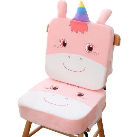 Rehausseur de Chaise, Réhausseur de Chaise, 40x40x (5+10) cm Voiture Rehausseur Chaise, Dapté pour les Repas des Jeunes Enfants, Coussin de Chaise Surélevée Facile à Nettoyer (Licorne)