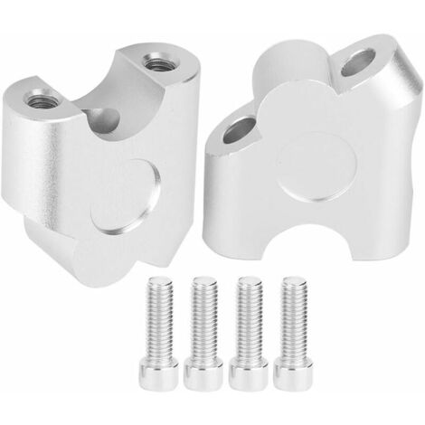 Rehausseur de guidon, 22mm Universal Moto Guidon Riser Handlebar Clamp B k Move Mount Adapter(Chrome) riser 22mm riser 22mm rehausse guidon moto 22mm+rehausse guidon moto 22mm rehausse guidon moto 22