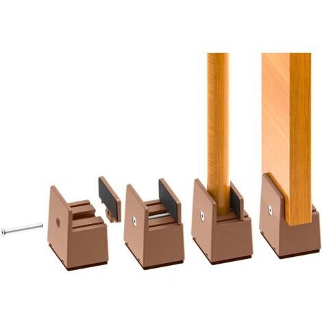 Rehausseur de pieds de lit réglable de 5 cm, robuste, pour pieds de lit de 0 à 3,8 cm d'épaisseur, hauteur de lit, canapé, bureau, armoire, supporte 2 000 kg.
