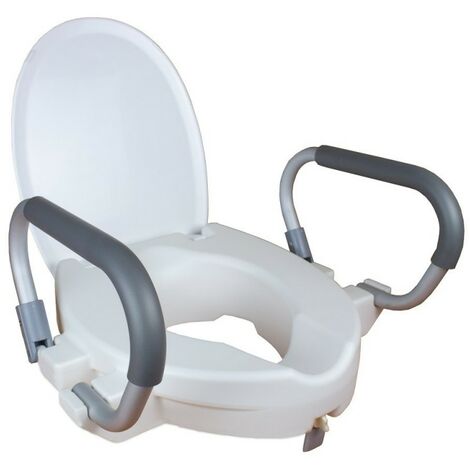 Rehausseur de toilette Rehausse WC Couvercle, accoudoirs amovibles Hauteur 10 cm Alcalá Mobiclinic