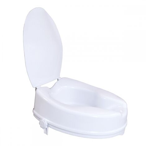 Rehausseur WC Avec couvercle Hauteur 10 cm Blanc Titan Mobiclinic