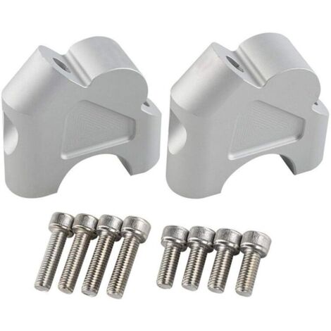 Rehausseurs de Guidon Moto Argentés 22mm - BMW R1200GS LC R1250GS 1G13 K501 (Paire)