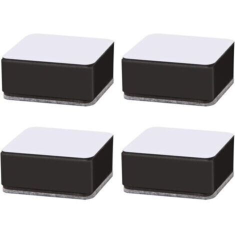 Rehausseurs de meubles auto-adhésifs – Acier carbone – Augmente la hauteur de 3 cm – Lot de 4 pour lit, canapé, table basse