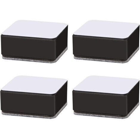Rehausseurs de meubles auto-adhésifs – Acier carbone – Augmente la hauteur de 3 cm – Lot de 4 pour lit, canapé, table basse