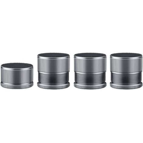 Rehausseurs réglables - hauteur de 2,3 cm à 4,2 cm, rehausseurs pour meubles, adaptés au micro-ondes/four/canapé/meubles (lot de 4, gris)