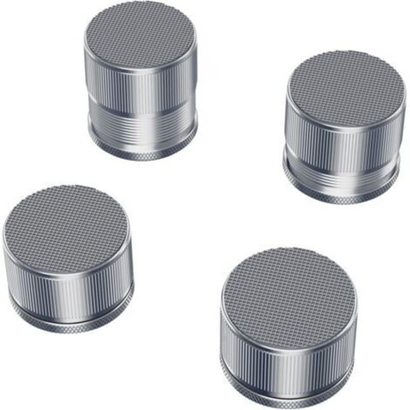 Rehausseurs réglables - hauteur de 2,3 cm à 4,2 cm, rehausseurs pour meubles, adaptés au micro-ondes/four/canapé/meubles (lot de 4, argenté)