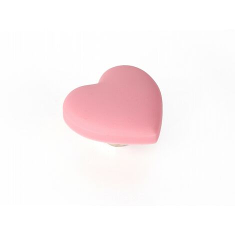 REI Bouton de meuble Coeur plastique mat H.25 x l.41 x P.41 mm