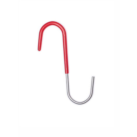 REI – Crochet de rangement en S en acier rouge – Système de fixation vissé – Grande capacité de charge – Dimensions 101x40x220mm