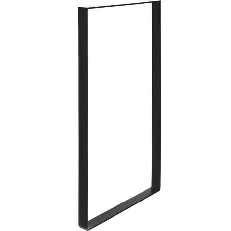 REI – Pied de meuble en acier noir mat – Hauteur 85 cm – Installation vissée facile – Pour tables, bancs et tabourets