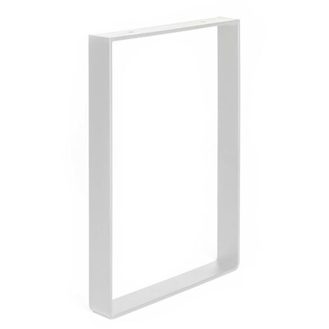 REI – Pied de meuble en acier Poro blanc – Hauteur 35 cm – Installation vissée – 1 unité pour meubles bas et canapés