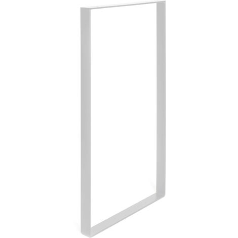 REI – Pied de meuble industriel en acier blanc à pores – Hauteur 85cm – Installation rapide – Charge max 150kg – 1 unité