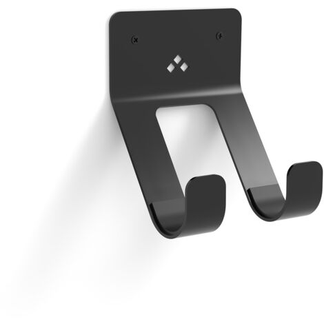 Rei Soporte de Pared 8075 Negro Acero Mate Monopatín 14,5 x 12,5 x 6 cm